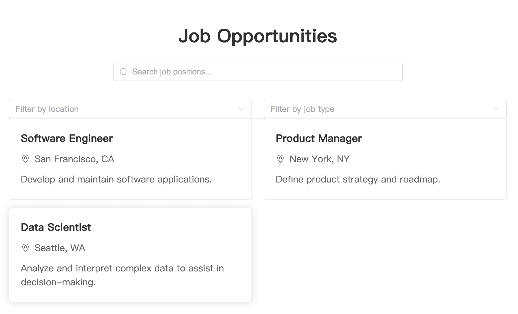 Generated recruitment app